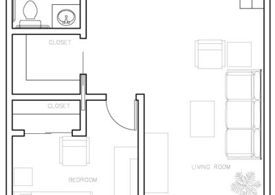 Avamere at Cascadia Village 1 Bedroom 595 sq ft floor plan